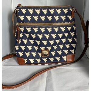 Dooney And Bourke West Virginia University WVU Crossbody Purse Leather Logo
